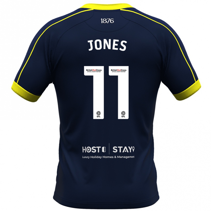 Women Football Isaiah Jones #11 Navy Away Jersey 2023/24 T-Shirt Canada