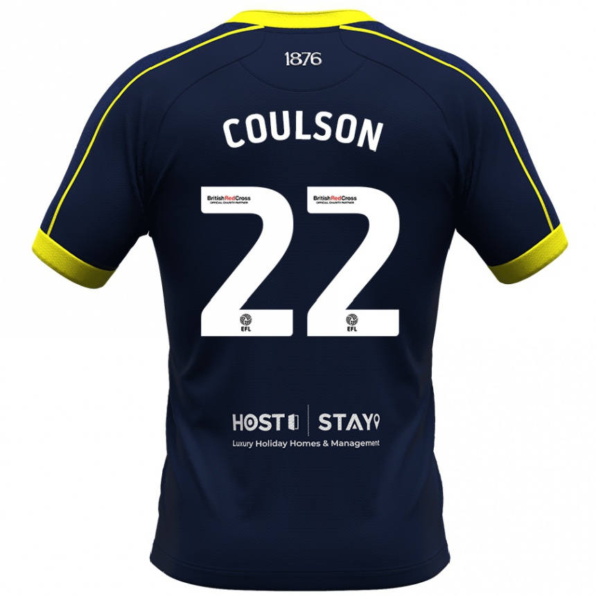 Women Football Hayden Coulson #22 Navy Away Jersey 2023/24 T-Shirt Canada