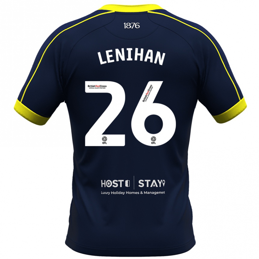 Women Football Darragh Lenihan #26 Navy Away Jersey 2023/24 T-Shirt Canada