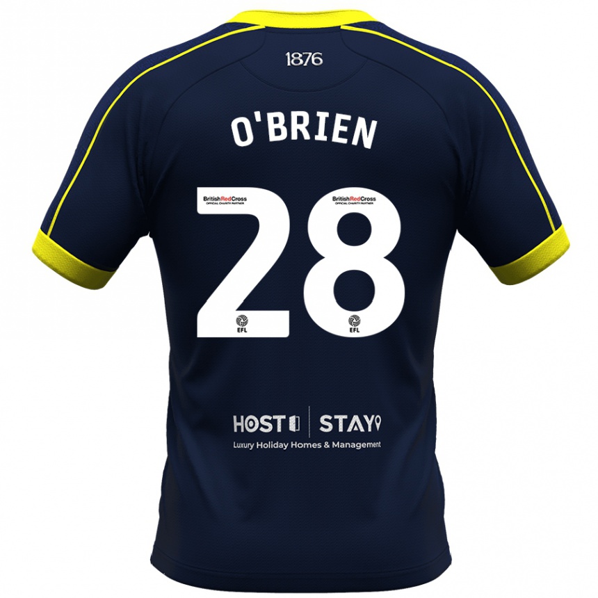 Women Football Lewis O'brien #28 Navy Away Jersey 2023/24 T-Shirt Canada