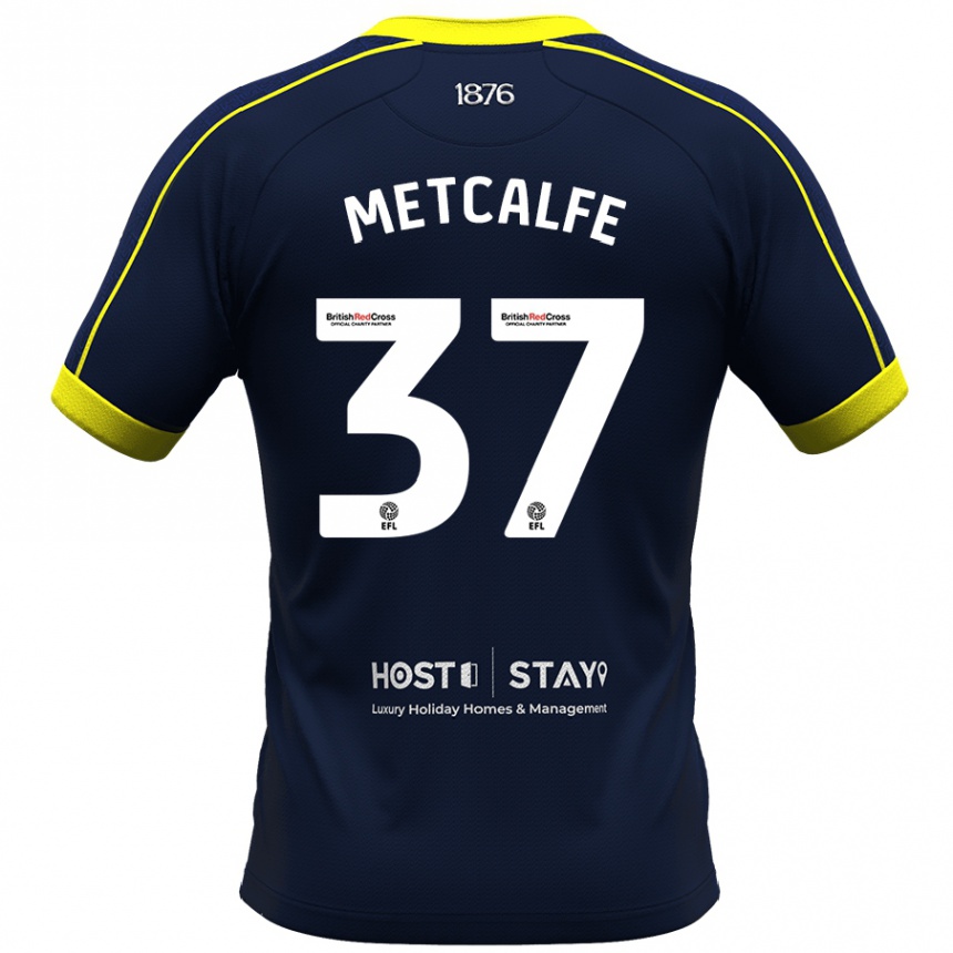 Women Football Max Metcalfe #37 Navy Away Jersey 2023/24 T-Shirt Canada