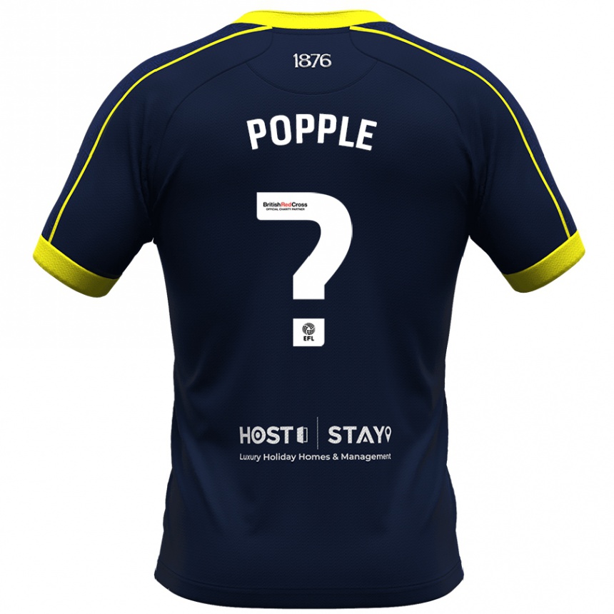 Women Football Henry Popple #0 Navy Away Jersey 2023/24 T-Shirt Canada