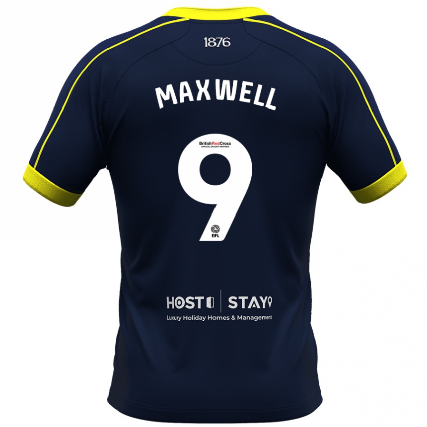 Women Football Armani Maxwell #9 Navy Away Jersey 2023/24 T-Shirt Canada