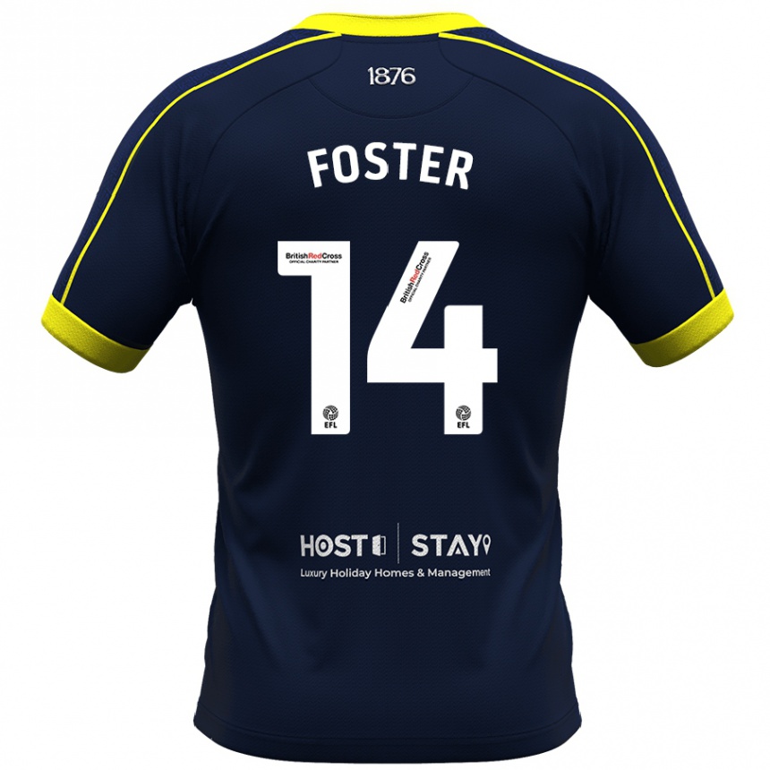 Women Football Emma Foster #14 Navy Away Jersey 2023/24 T-Shirt Canada