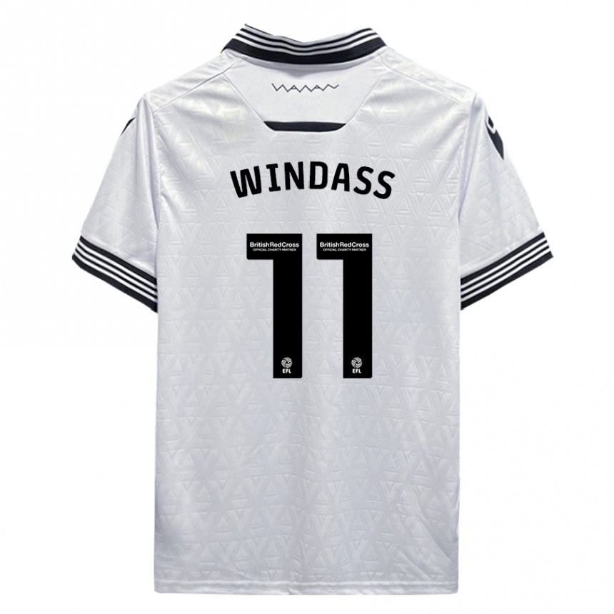 Women Football Josh Windass #11 White Away Jersey 2023/24 T-Shirt Canada