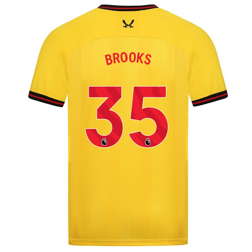 Women Football Andre Brooks #35 Yellow Away Jersey 2023/24 T-Shirt Canada