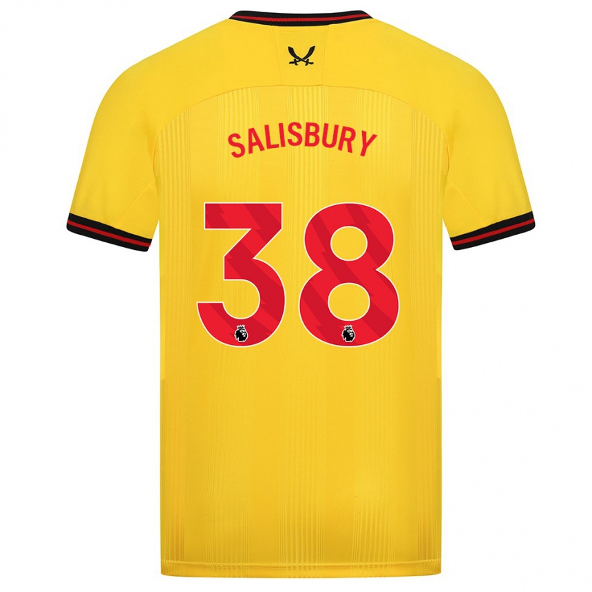 Women Football Chloe Salisbury #38 Yellow Away Jersey 2023/24 T-Shirt Canada