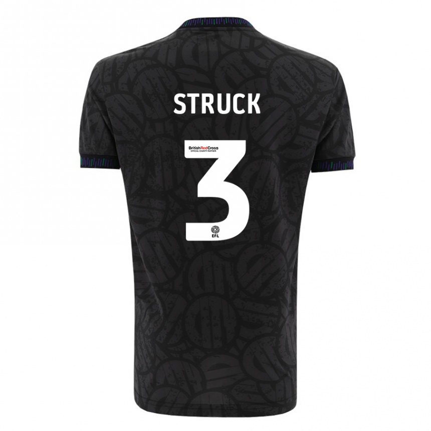 Women Football Sille Struck #3 Black Away Jersey 2023/24 T-Shirt Canada