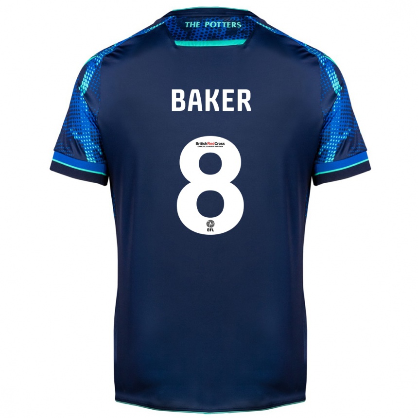 Women Football Lewis Baker #8 Navy Away Jersey 2023/24 T-Shirt Canada