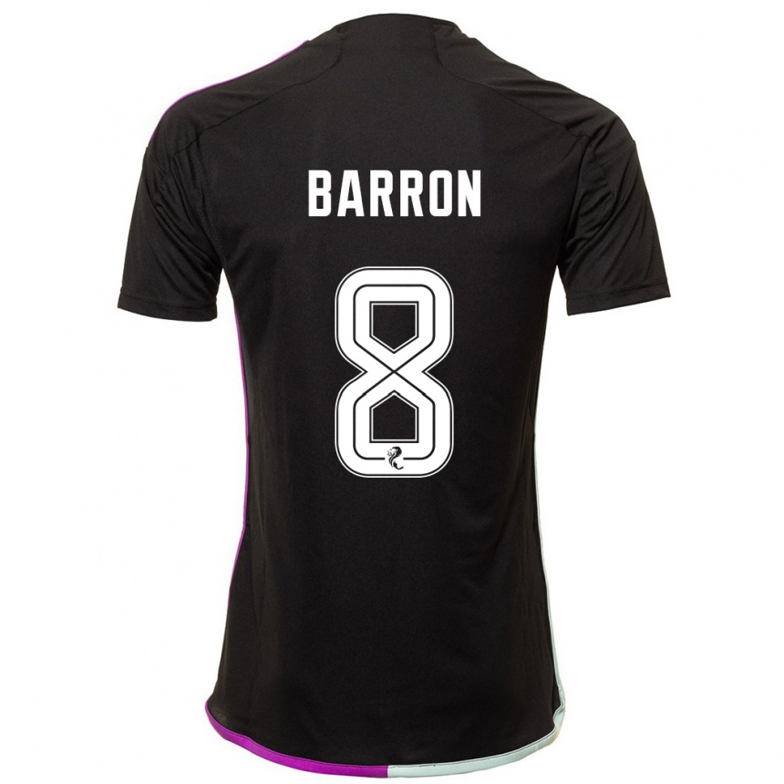 Women Football Connor Barron #8 Black Away Jersey 2023/24 T-Shirt Canada