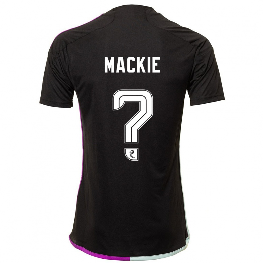 Women Football Fraser Mackie #0 Black Away Jersey 2023/24 T-Shirt Canada