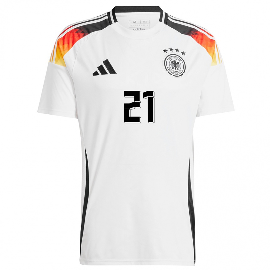 Kids Football Germany Faride Alidou #21 White Home Jersey 24-26 T-Shirt Canada