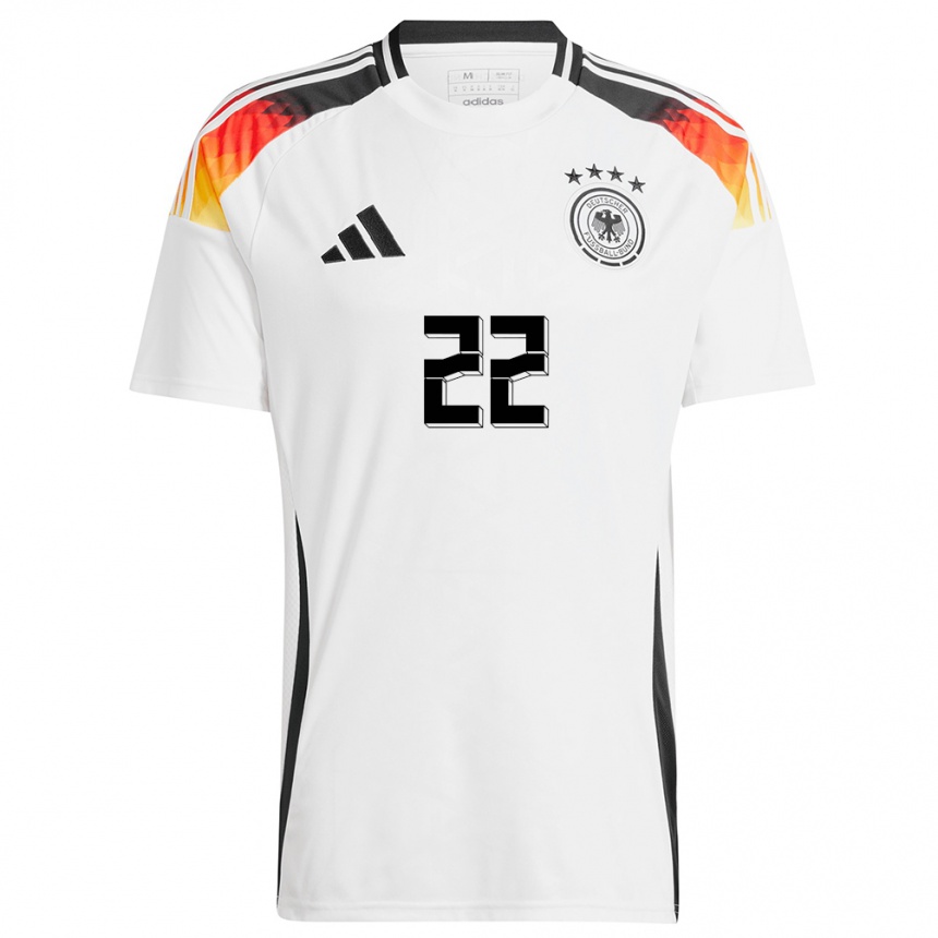 Kids Football Germany Jule Brand #22 White Home Jersey 24-26 T-Shirt Canada