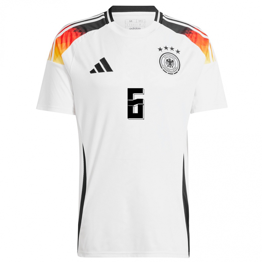 Kids Football Germany Anton Stach #6 White Home Jersey 24-26 T-Shirt Canada