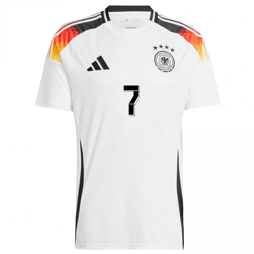 Kids Football Germany Ansgar Knauff #7 White Home Jersey 24-26 T-Shirt Canada