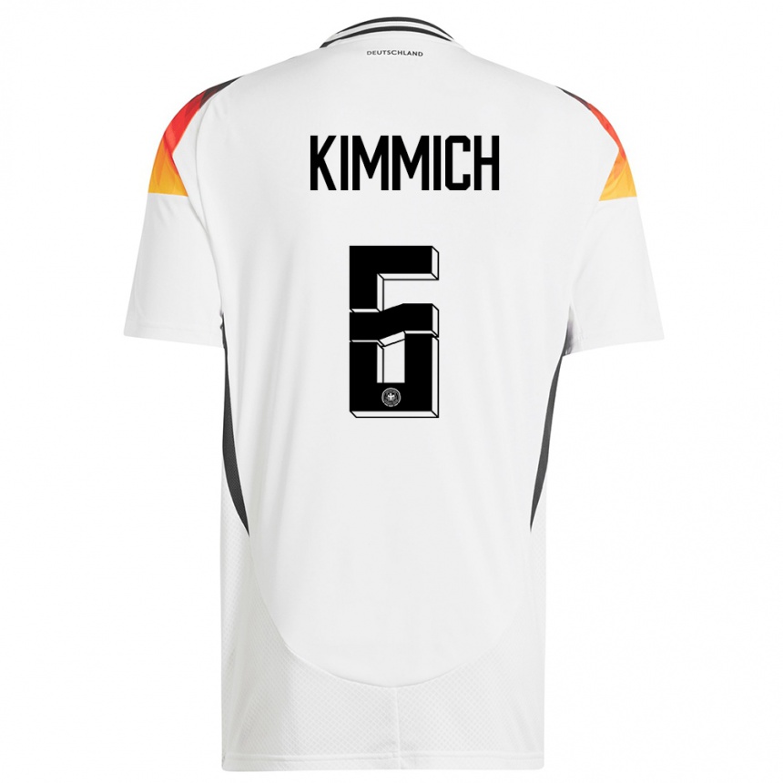 Kids Football Germany Joshua Kimmich #6 White Home Jersey 24-26 T-Shirt Canada