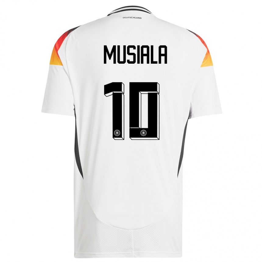 Kids Football Germany Jamal Musiala #10 White Home Jersey 24-26 T-Shirt Canada