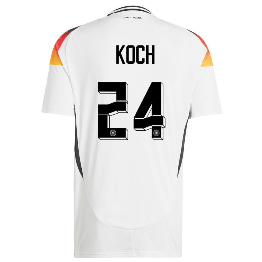 Kids Football Germany Robin Koch #24 White Home Jersey 24-26 T-Shirt Canada