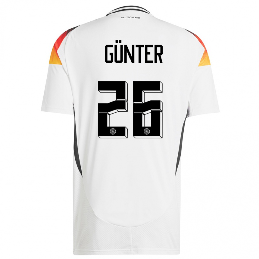 Kids Football Germany Christian Günter #26 White Home Jersey 24-26 T-Shirt Canada