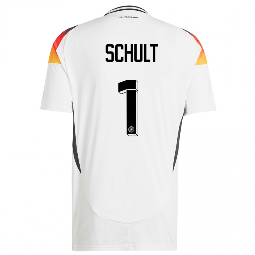 Kids Football Germany Almuth Schult #1 White Home Jersey 24-26 T-Shirt Canada