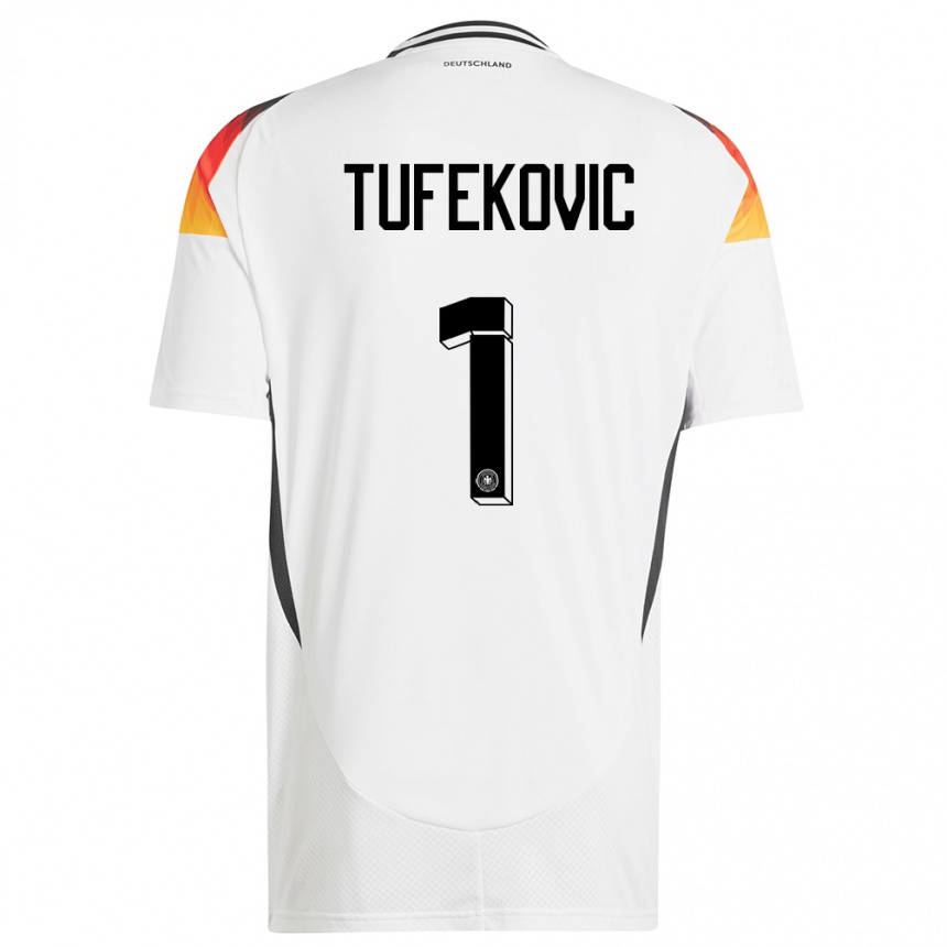 Kids Football Germany Martina Tufekovic #1 White Home Jersey 24-26 T-Shirt Canada