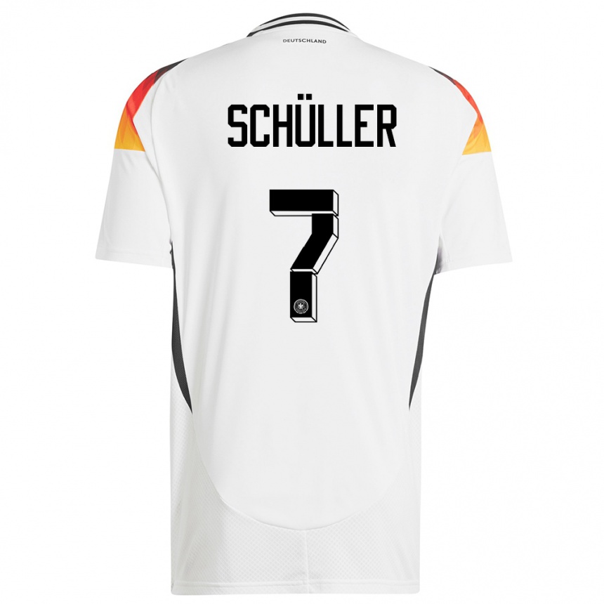 Kids Football Germany Lea Schuller #7 White Home Jersey 24-26 T-Shirt Canada