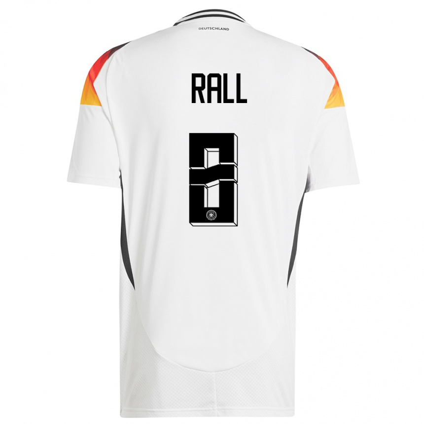 Kids Football Germany Maximiliane Rall #8 White Home Jersey 24-26 T-Shirt Canada