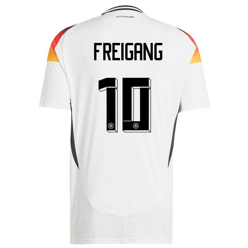 Kids Football Germany Laura Freigang #10 White Home Jersey 24-26 T-Shirt Canada