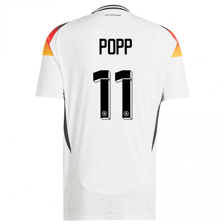 Kids Football Germany Alexandra Popp #11 White Home Jersey 24-26 T-Shirt Canada