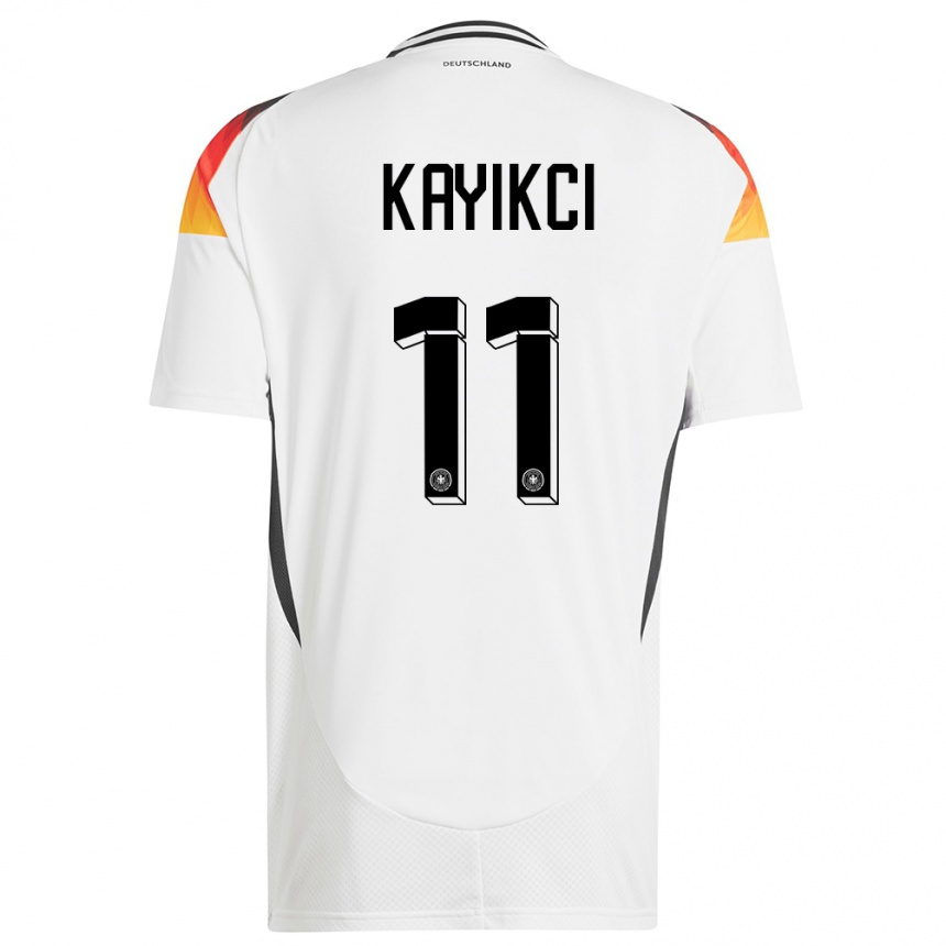 Kids Football Germany Hasret Kayikci #11 White Home Jersey 24-26 T-Shirt Canada