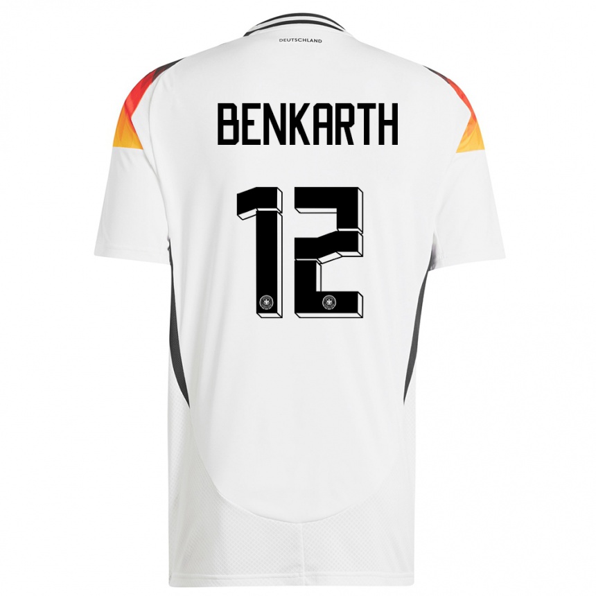 Kids Football Germany Laura Benkarth #12 White Home Jersey 24-26 T-Shirt Canada