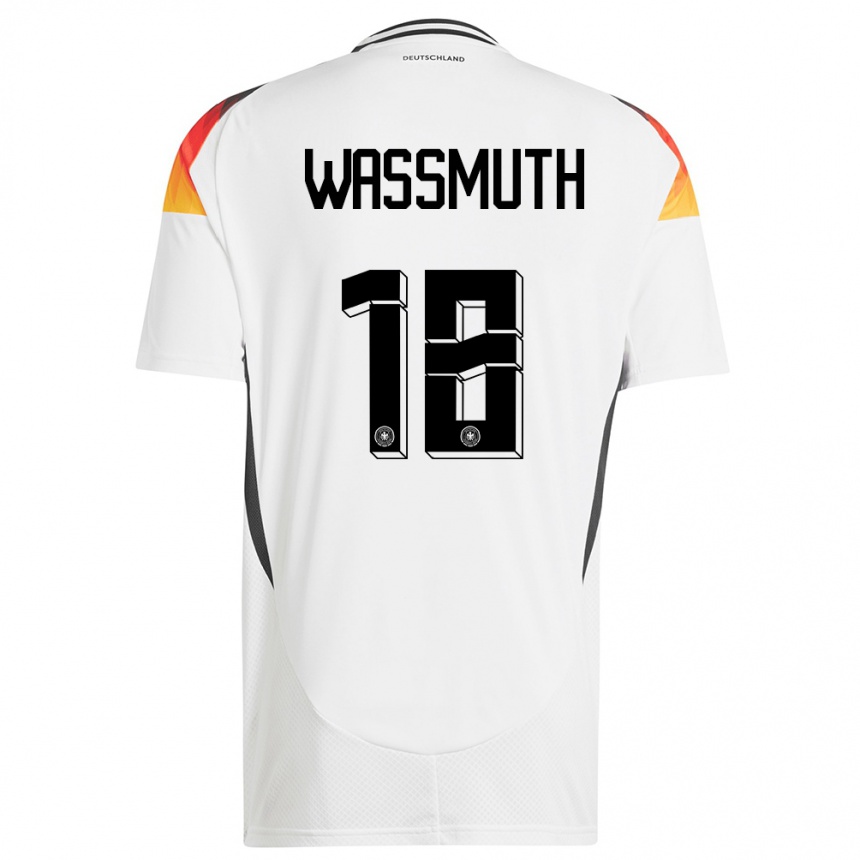 Kids Football Germany Tabea Wabmuth #18 White Home Jersey 24-26 T-Shirt Canada