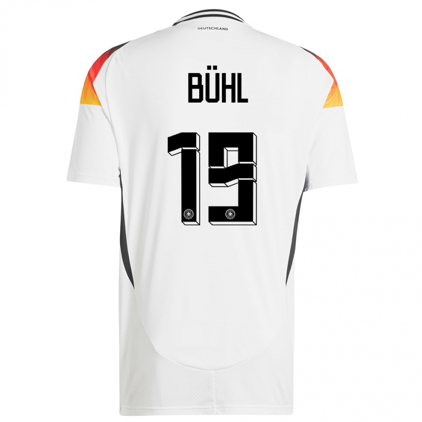 Kids Football Germany Klara Buhl #19 White Home Jersey 24-26 T-Shirt Canada