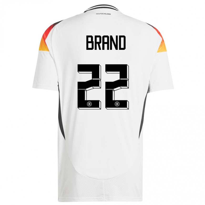 Kids Football Germany Jule Brand #22 White Home Jersey 24-26 T-Shirt Canada