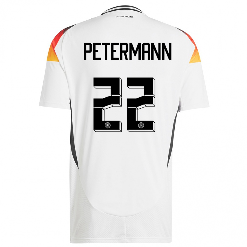 Kids Football Germany Lena Petermann #22 White Home Jersey 24-26 T-Shirt Canada