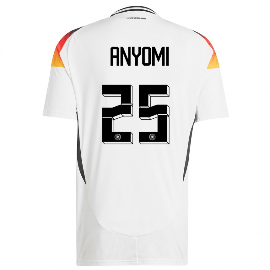 Kids Football Germany Nicole Anyomi #25 White Home Jersey 24-26 T-Shirt Canada