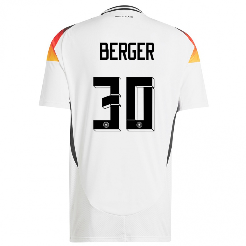 Kids Football Germany Ann Katrin Berger #30 White Home Jersey 24-26 T-Shirt Canada