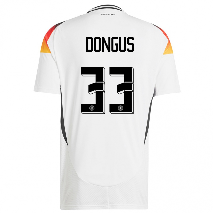 Kids Football Germany Fabienne Dongus #33 White Home Jersey 24-26 T-Shirt Canada