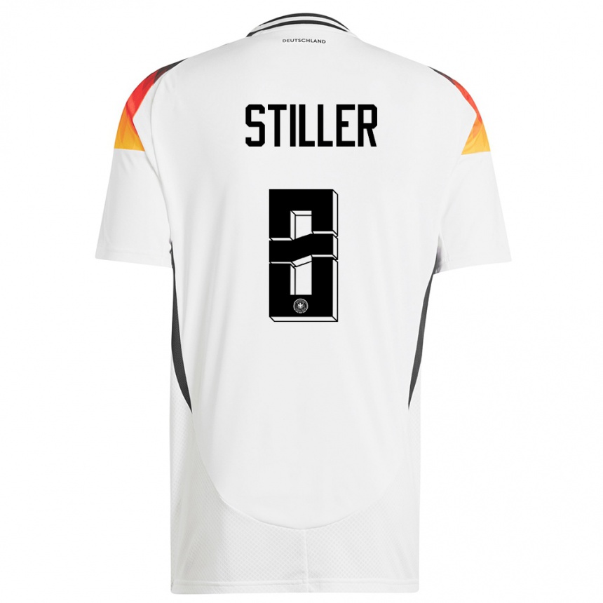 Kids Football Germany Angelo Stiller #8 White Home Jersey 24-26 T-Shirt Canada