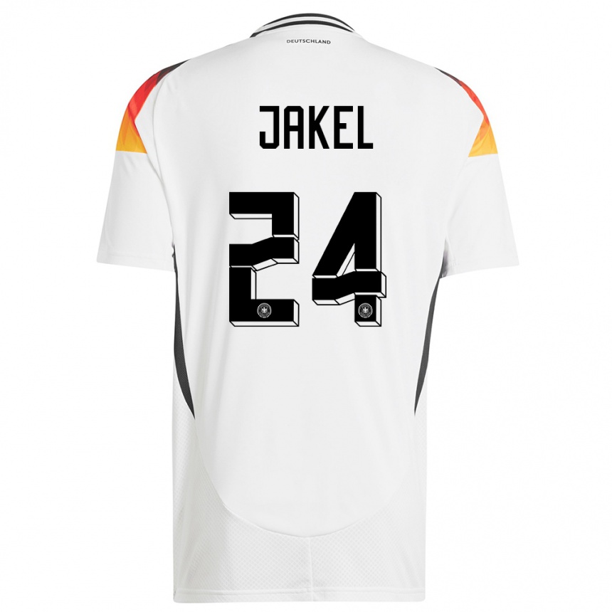 Kids Football Germany Frederik Jakel #24 White Home Jersey 24-26 T-Shirt Canada