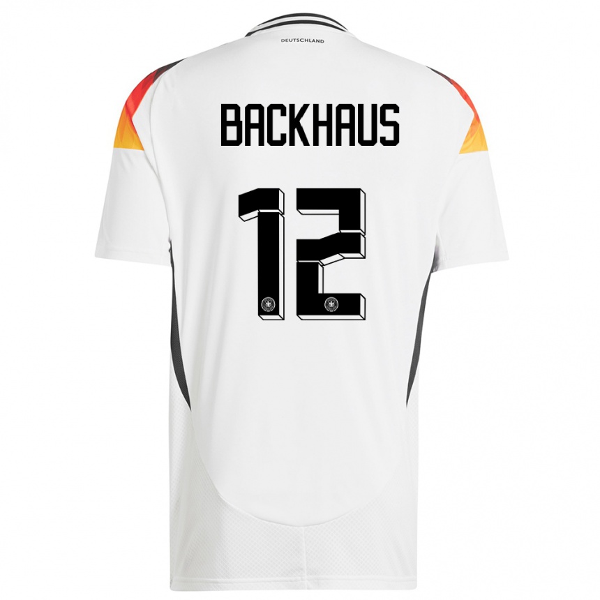 Kids Football Germany Mio Backhaus #12 White Home Jersey 24-26 T-Shirt Canada