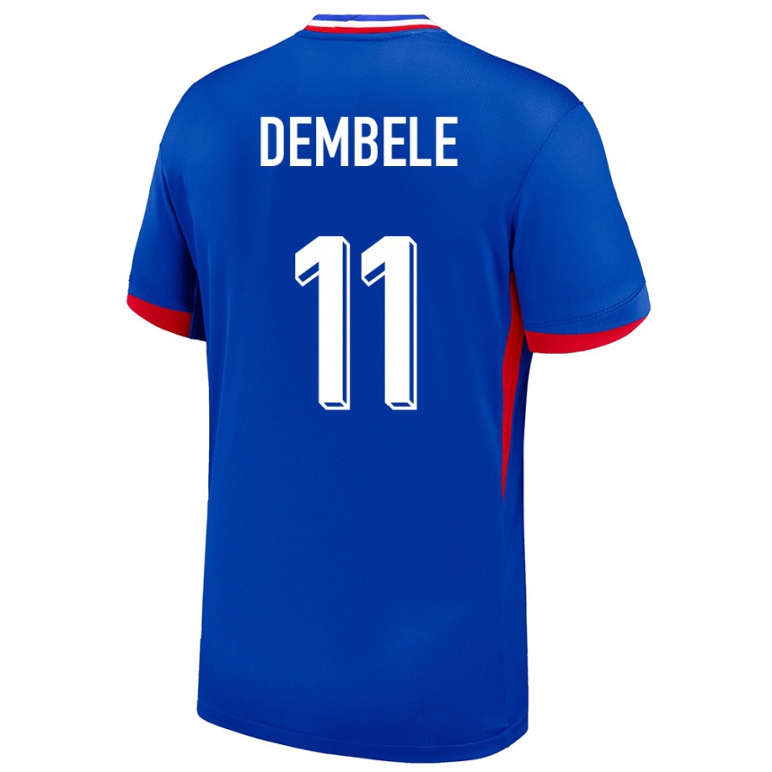 Kids Football France Ousmane Dembele #11 Blue Home Jersey 24-26 T-Shirt Canada