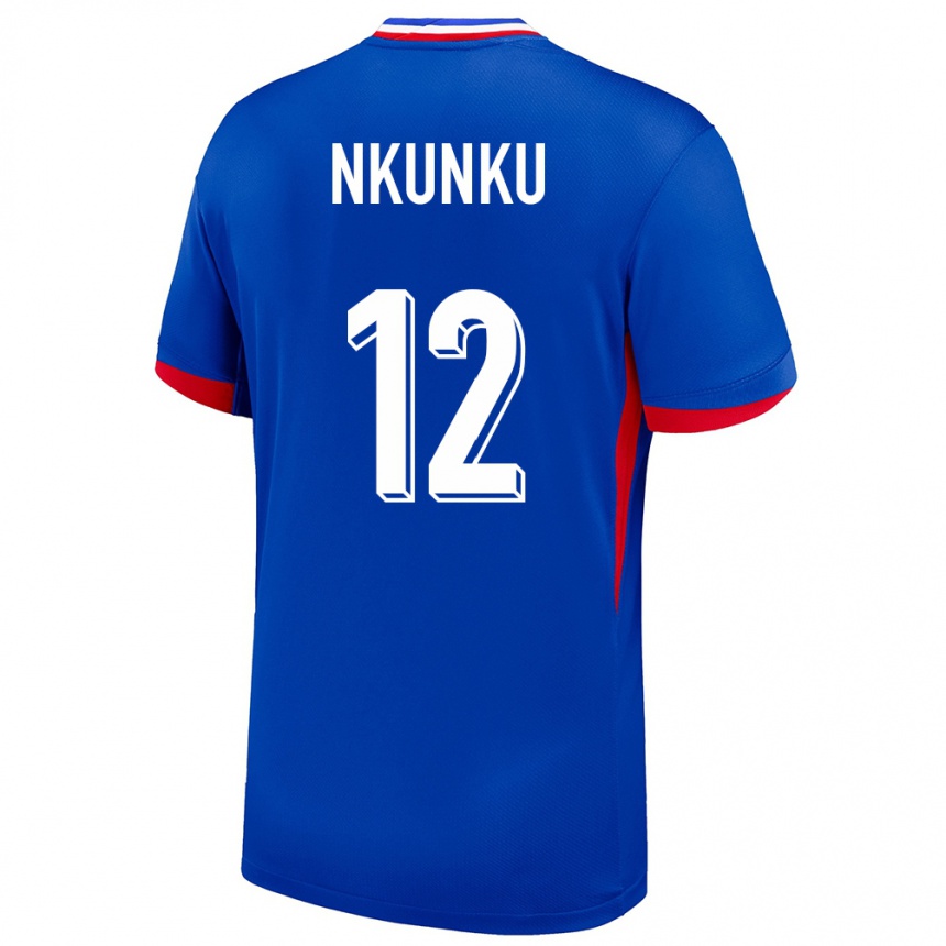 Kids Football France Christopher Nkunku #12 Blue Home Jersey 24-26 T-Shirt Canada