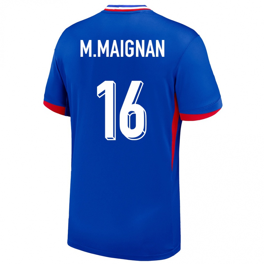 Kids Football France Mike Maignan #16 Blue Home Jersey 24-26 T-Shirt Canada