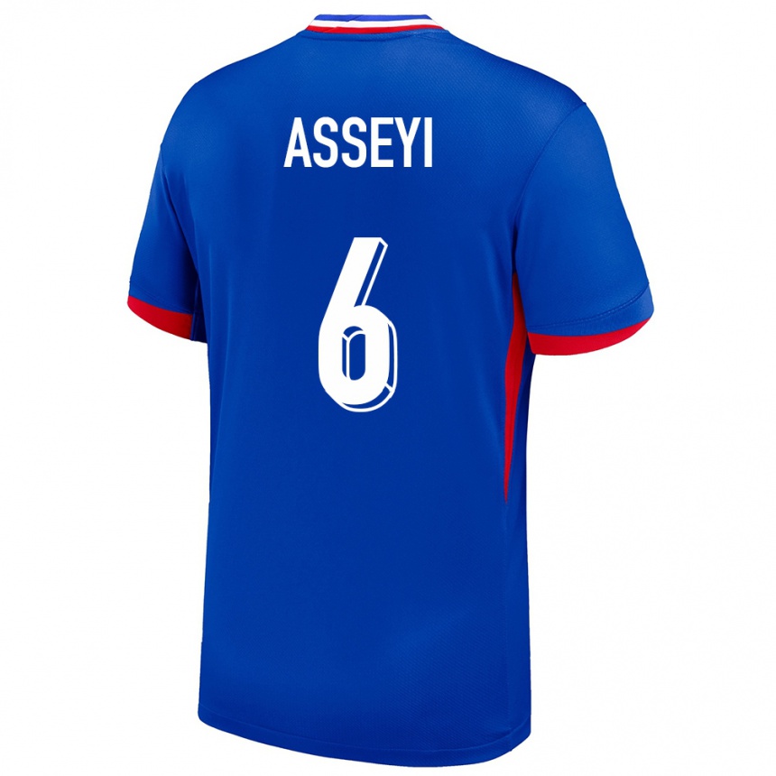 Kids Football France Viviane Asseyi #6 Blue Home Jersey 24-26 T-Shirt Canada