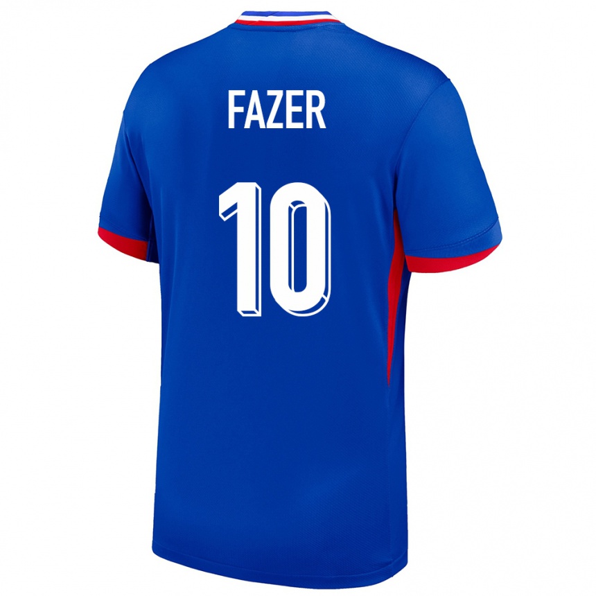 Kids Football France Laurina Fazer #10 Blue Home Jersey 24-26 T-Shirt Canada