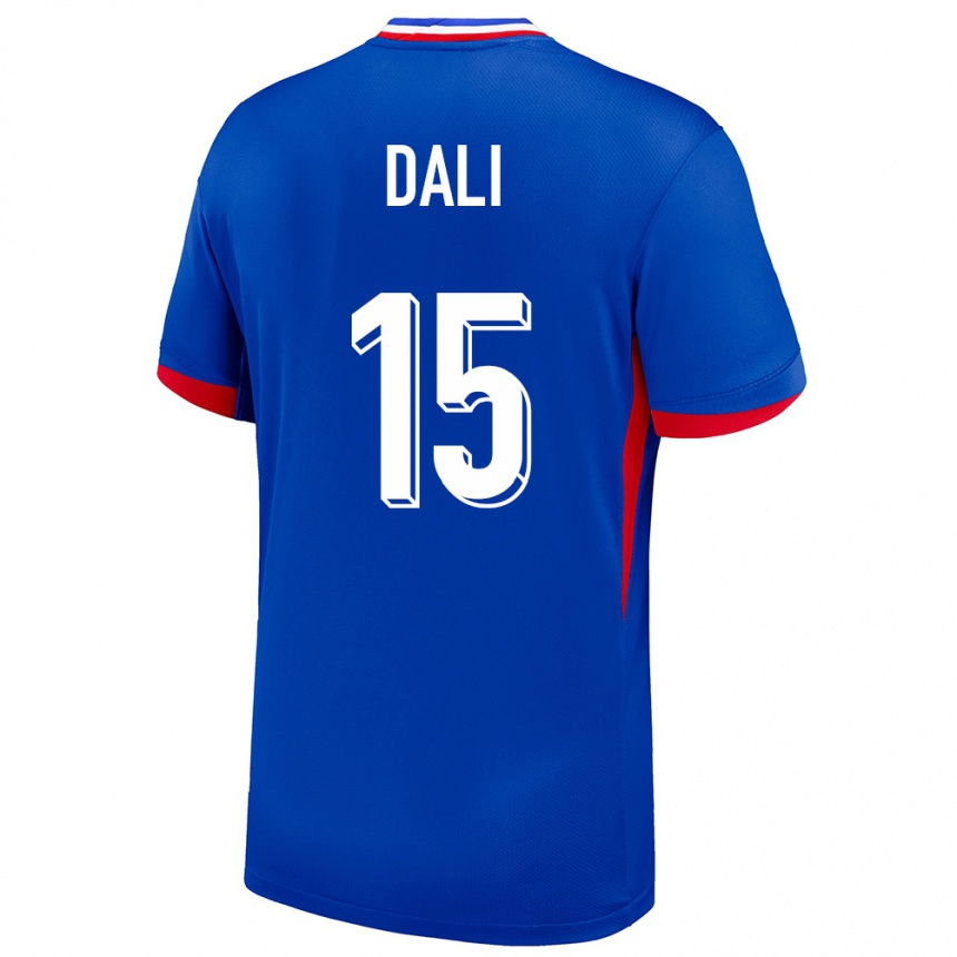 Kids Football France Kenza Dali #15 Blue Home Jersey 24-26 T-Shirt Canada