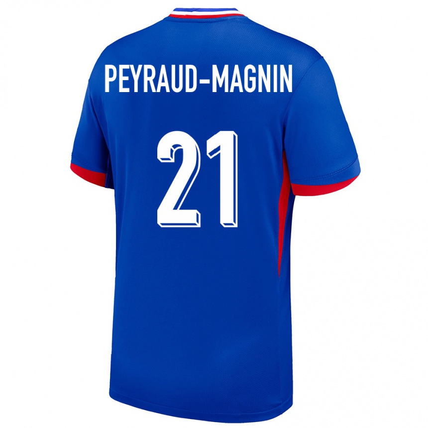 Kids Football France Pauline Peyraud Magnin #21 Blue Home Jersey 24-26 T-Shirt Canada