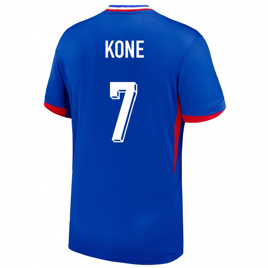 Kids Football France Kouadio Kone #7 Blue Home Jersey 24-26 T-Shirt Canada