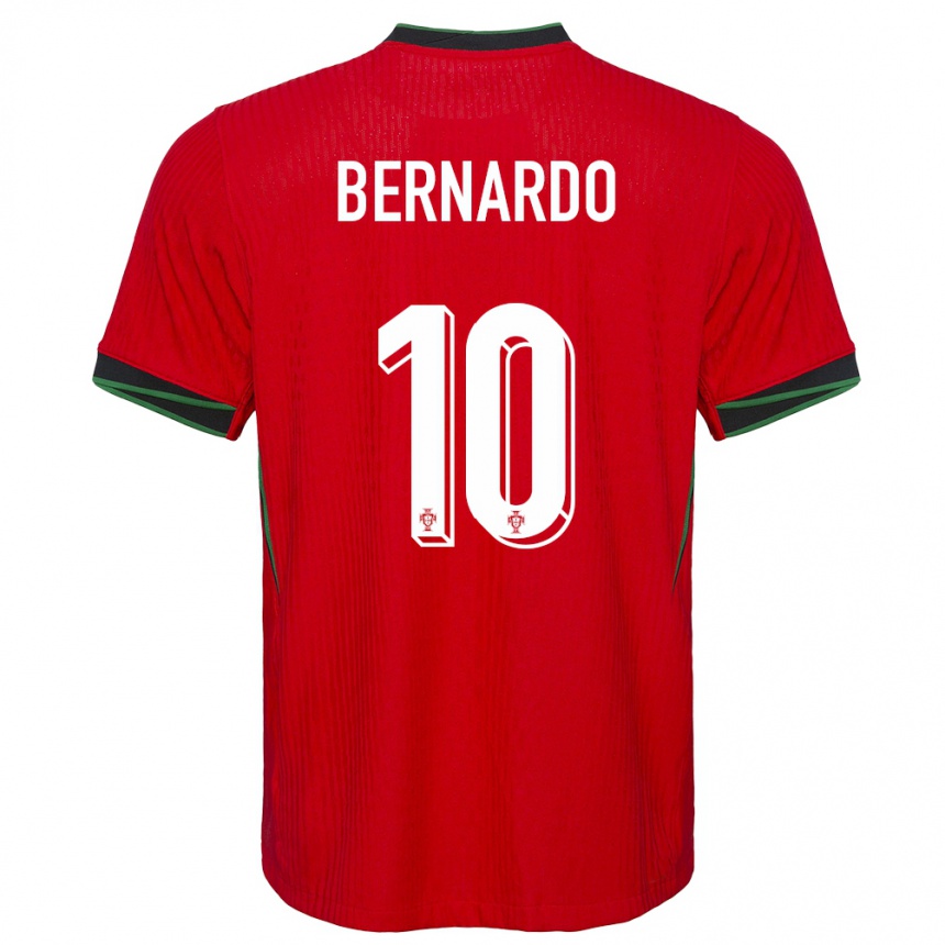 Kids Football Portugal Bernardo Silva #10 Red Home Jersey 24-26 T-Shirt Canada